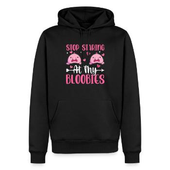 Lustiger Blobfisch Meerestier - Männer Premium Bio Hoodie - Schwarz - Vorne - Nico (187cm)