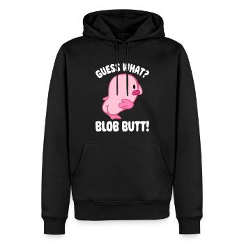 Drôle de créature marine Blobfish - Sweat à capuche Premium bio Homme - noir - Devant - Nico (187cm)