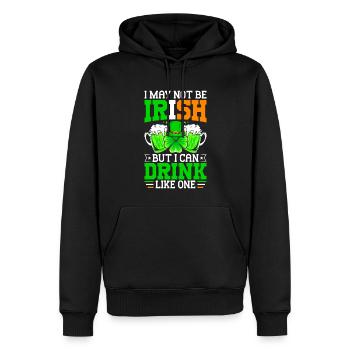 Fête de la Saint-Patrick - Sweat à capuche Premium bio Homme - noir - Devant - Nico (187cm)