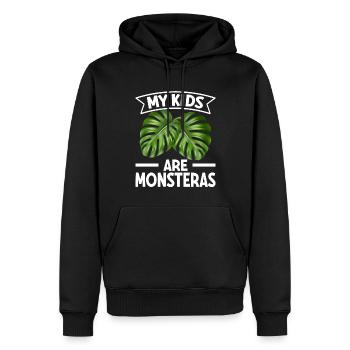 Zimmerpflanze Monstera Gartenarbeit Mom - Männer Premium Bio Hoodie - Schwarz - Vorne - Nico (187cm)