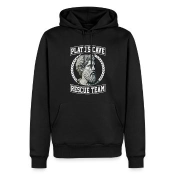 Drôle De Philosophie Théorie Grec - Sweat à capuche Premium bio Homme - noir - Devant - Nico (187cm)
