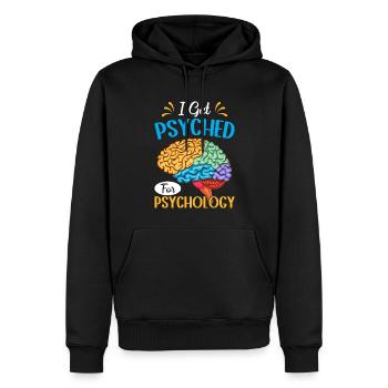 Drôle Psychologue Psychologue - Sweat à capuche Premium bio Homme - noir - Devant - Nico (187cm)