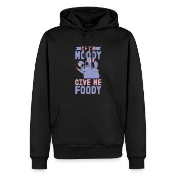 Chinchilla Witzig If Im Moody Give Me Foody - Männer Premium Bio Hoodie - Schwarz - Vorne - Nico (187cm)