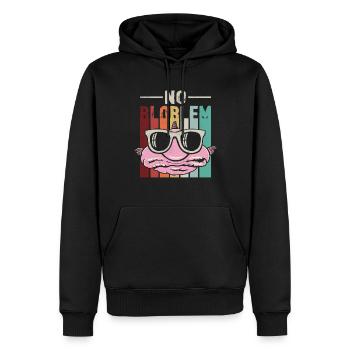 Drôle de poisson-mouche créature marine - Sweat à capuche Premium bio Homme - noir - Devant - Nico (187cm)
