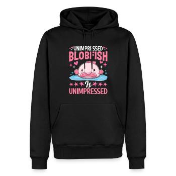 Drôle de créature marine - Sweat à capuche Premium bio Homme - noir - Devant - Nico (187cm)