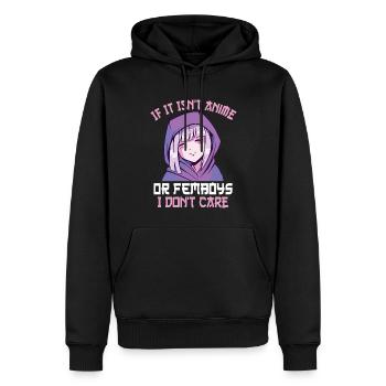 Crossdressing Crossdresser MTF - Männer Premium Bio Hoodie - Schwarz - Vorne - Nico (187cm)