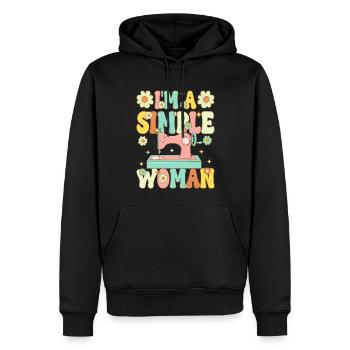 Nähen Näherin Nähmaschine - Männer Premium Bio Hoodie - Schwarz - Vorne - Nico (187cm)