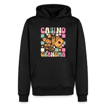 Groovy Slot Machine Casino Liebhaber Glücksspiel - Männer Premium Bio Hoodie - Schwarz - Vorne - Nico (187cm)