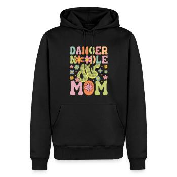 Groovy Snake Maman Serpent Meme - Sweat à capuche Premium bio Homme - noir - Devant - Nico (187cm)