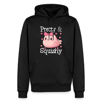 Drôle de poisson-mouche créature marine - Sweat à capuche Premium bio Homme - noir - Devant - Nico (187cm)
