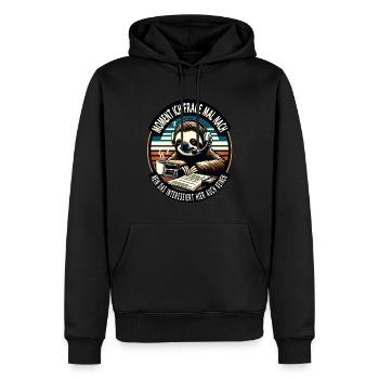 Moment Ich Frage Nach Faultier Call-Center - Männer Premium Bio Hoodie - Schwarz - Vorne - Nico (187cm)