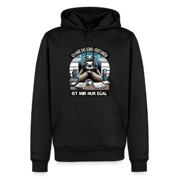 lustiger faLustiger Faultier Spruch Ich Habe Das S - Männer Premium Bio Hoodie - Schwarz - Vorne - Nico (187cm)