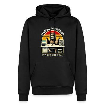 lustiger faLustiger Faultier Spruch Ich Habe Das S - Männer Premium Bio Hoodie - Schwarz - Vorne - Nico (187cm)
