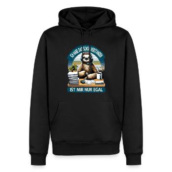 lustiger faLustiger Faultier Spruch Ich Habe Das S - Männer Premium Bio Hoodie - Schwarz - Vorne - Nico (187cm)