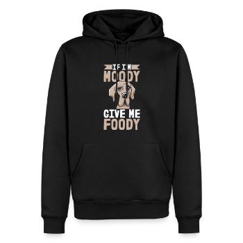 Dogue Allemand Drôle Si Je Suis De Mauvaise Humeur Donnez-Moi Gourmand - Sweat à capuche Premium bio Homme - noir - Devant - Nico (187cm)