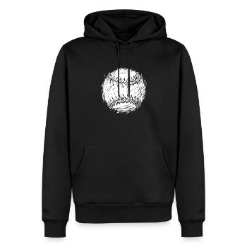 Base-ball - Sweat à capuche Premium bio Homme - noir - Devant - Nico (187cm)