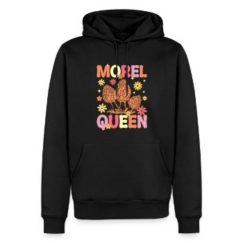 Groovy Mykologe auf Pilzsuche - Männer Premium Bio Hoodie - Schwarz - Vorne - Nico (187cm)