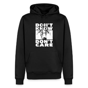 Greyhound Greyhound Drôle Ne Pas Savoir Ne Pas S’En Souci - Sweat à capuche Premium bio Homme - noir - Devant - Nico (187cm)
