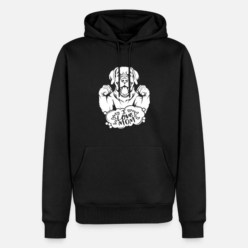 Bouvier bernois J’aime maman - Sweat à capuche Premium bio Homme - noir