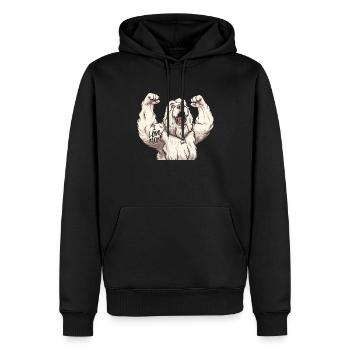 Vieux berger anglais Bobtail j’aime papa - Sweat à capuche Premium bio Homme - noir - Devant - Nico (187cm)