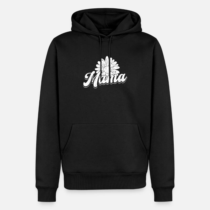 Gänseblume Mama Mutter Daisy Mom - Sweat à capuche Premium bio Homme - noir