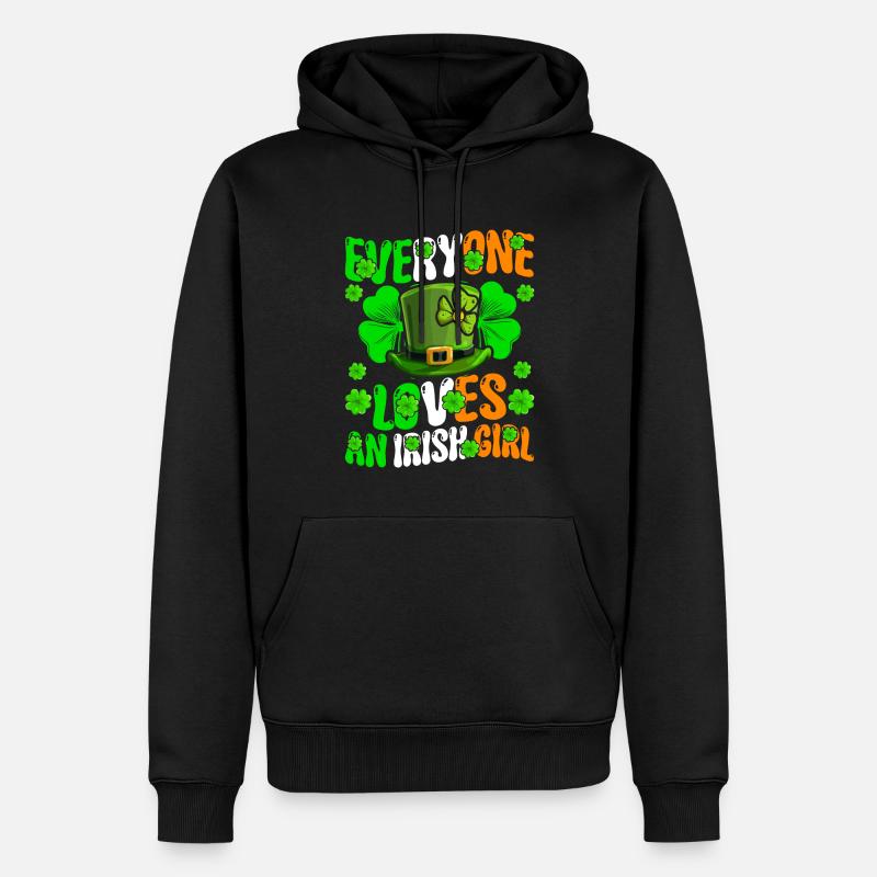 Fête de la Saint-Patrick groovy - Sweat à capuche Premium bio Homme - noir