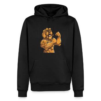 Golden Doodle I Love Mom - Männer Premium Bio Hoodie - Schwarz - Vorne - Nico (187cm)