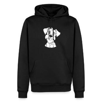 Schnauzer - Sweat à capuche Premium bio Homme - noir - Devant - Nico (187cm)