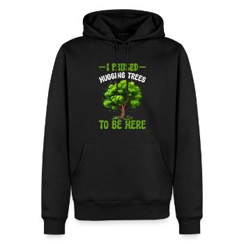 Défenseurs des arbres et écologistes - Sweat à capuche Premium bio Homme - noir - Devant - Nico (187cm)