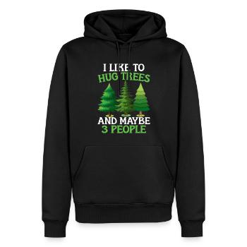 Baumschützer und Umweltschützer - Männer Premium Bio Hoodie - Schwarz - Vorne - Nico (187cm)
