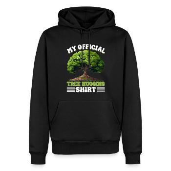 Défenseurs des arbres et écologistes - Sweat à capuche Premium bio Homme - noir - Devant - Nico (187cm)