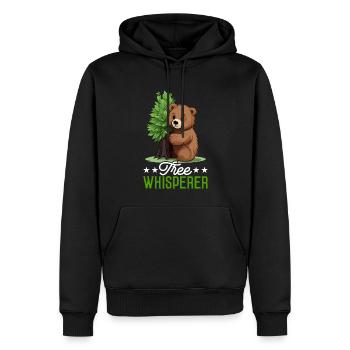 Tree Hugger Ours environnementaliste - Sweat à capuche Premium bio Homme - noir - Devant - Nico (187cm)