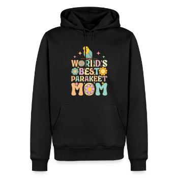 Perruche Perruche Perroquet Femelle - Sweat à capuche Premium bio Homme - noir - Devant - Nico (187cm)