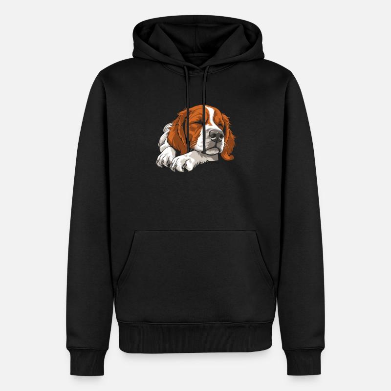 Brittany Spaniel - Männer Premium Bio Hoodie - Schwarz