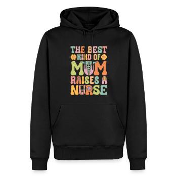 Groovy Nurse Life Nursing - Men’s Premium Organic Hoodie - black - Front - Nico (187cm)