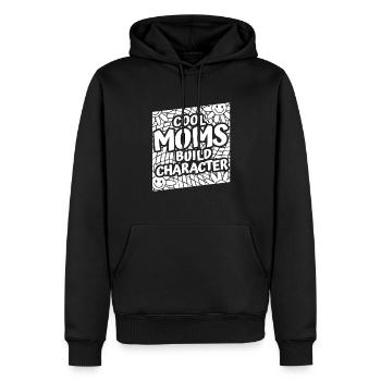 Maman Soutien Maman - Sweat à capuche Premium bio Homme - noir - Devant - Nico (187cm)