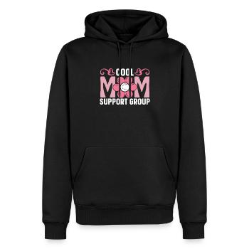 Maman Soutien Maman - Sweat à capuche Premium bio Homme - noir - Devant - Nico (187cm)