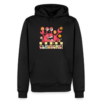 Groovy Crab Lovers Seafood Lovers - Men’s Premium Organic Hoodie - black - Front - Nico (187cm)