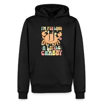 Groovy Krabbenliebhaber Meeresfrüchte-Liebhaber - Männer Premium Bio Hoodie - Schwarz - Vorne - Nico (187cm)