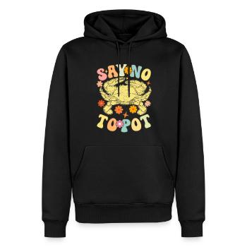 Groovy Crab Lovers Seafood Lovers - Men’s Premium Organic Hoodie - black - Front - Nico (187cm)