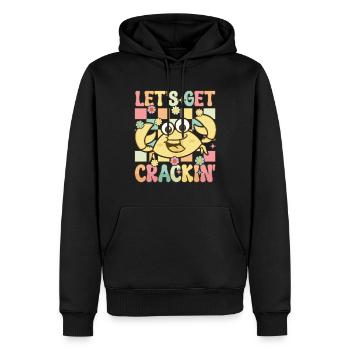 Groovy Crab Lovers Seafood Lovers - Men’s Premium Organic Hoodie - black - Front - Nico (187cm)