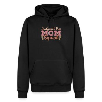 Maman Soutien Maman - Sweat à capuche Premium bio Homme - noir - Devant - Nico (187cm)