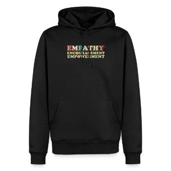 Maman Soutien à la maman - Sweat à capuche Premium bio Homme - noir - Devant - Nico (187cm)
