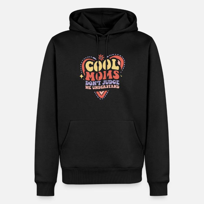 Mama Mutter Support - Männer Premium Bio Hoodie - Schwarz