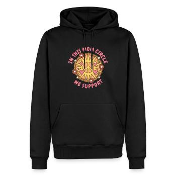 Maman Soutien à la maman - Sweat à capuche Premium bio Homme - noir - Devant - Nico (187cm)