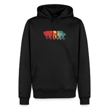 Katze - Männer Premium Bio Hoodie - Schwarz - Vorne - Nico (187cm)