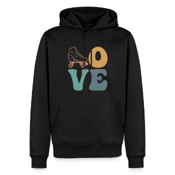 LOVE Rollschuhlaufen Skater Skate Rollschuhe - Männer Premium Bio Hoodie - Schwarz - Vorne - Nico (187cm)