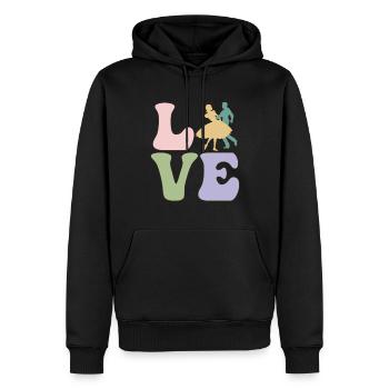 LOVE Square Dance Tanzen - Männer Premium Bio Hoodie - Schwarz - Vorne - Nico (187cm)