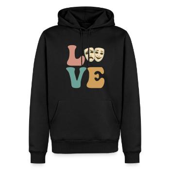 LOVE, Theatre, Drama, Comedy, Masquerade Theatre - Men’s Premium Organic Hoodie - black - Front - Nico (187cm)