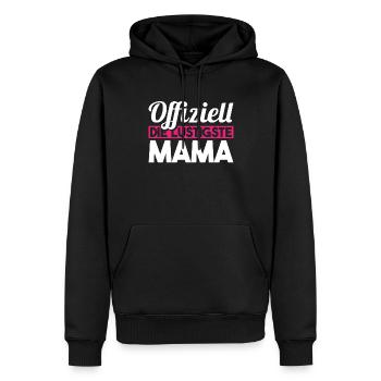 Mama Mutter Funniest Mom - Men’s Premium Organic Hoodie - black - Front - Nico (187cm)